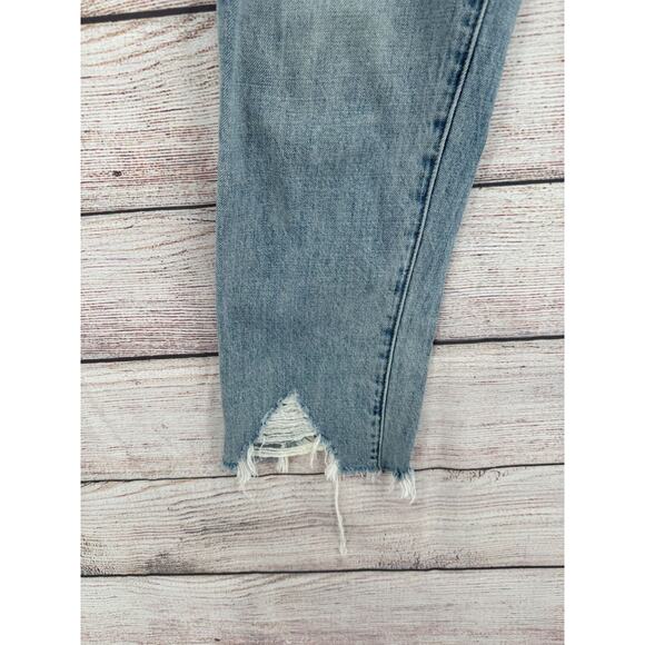 Pistola Charlie High Rise Straight Distressed Jeans Women's 25 Blue Light Wash - Picture 5 of 14